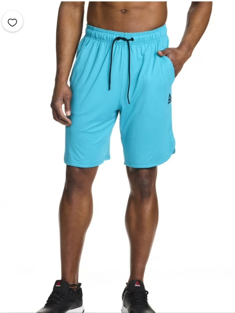 Reebok Training Shorts Mens Lightweight Aqua Blue Sz M